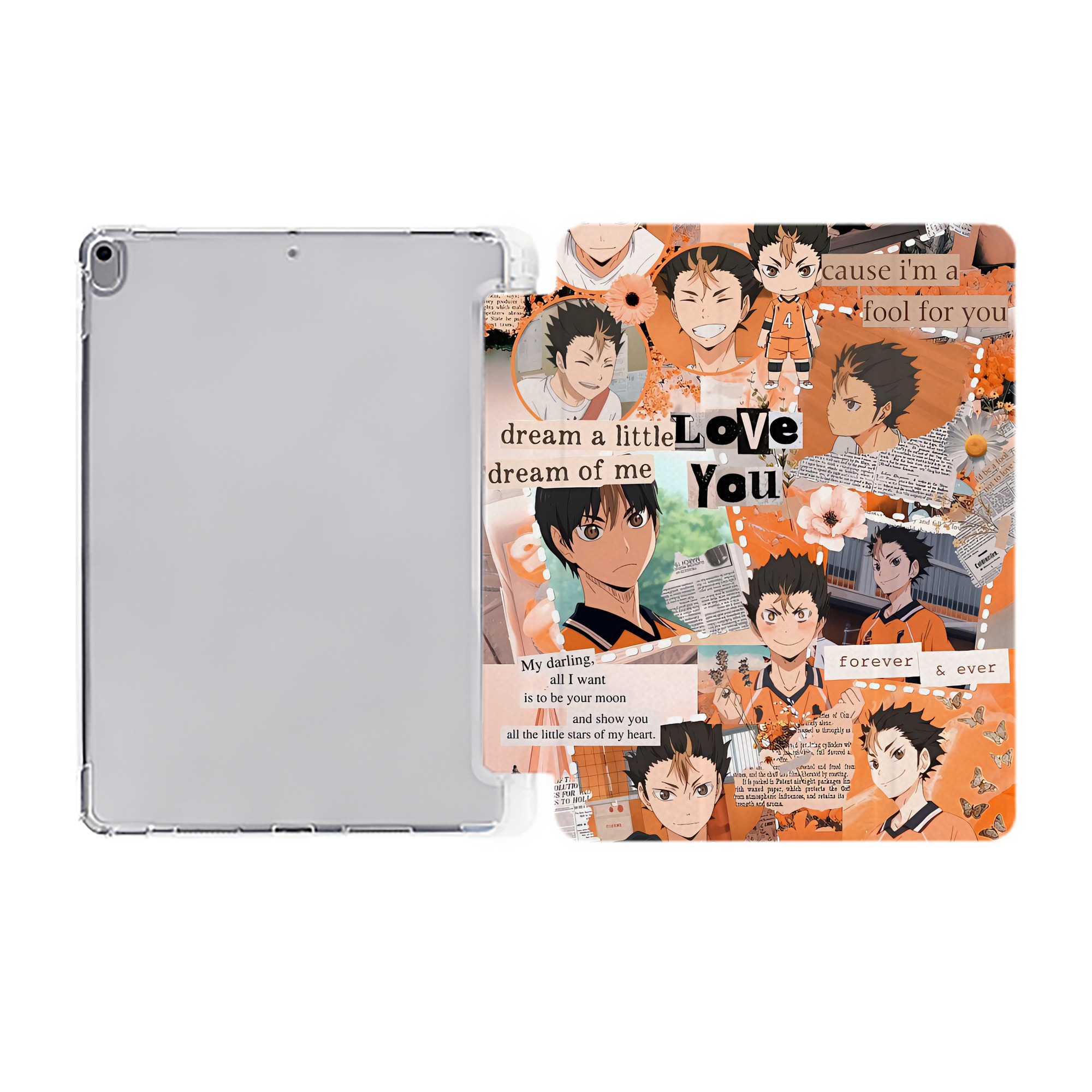 （画像用） ハイキュー!! Haikyu!! IPad ケース ペン収納付き 三つ折りスタンド PUレザー×シリコン 対応機種9.5/10.5/10.9インチ